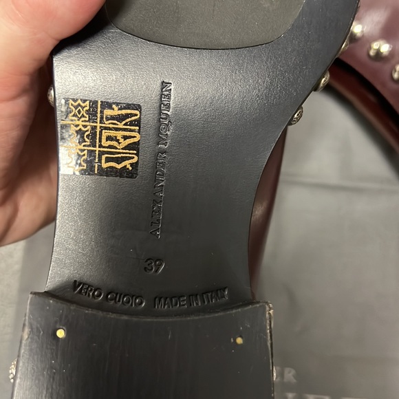 NEW Alexander McQueen BOOTS LEATHER with Silver Hardware SIZE 39 with dust bag - Picture 5 of 10